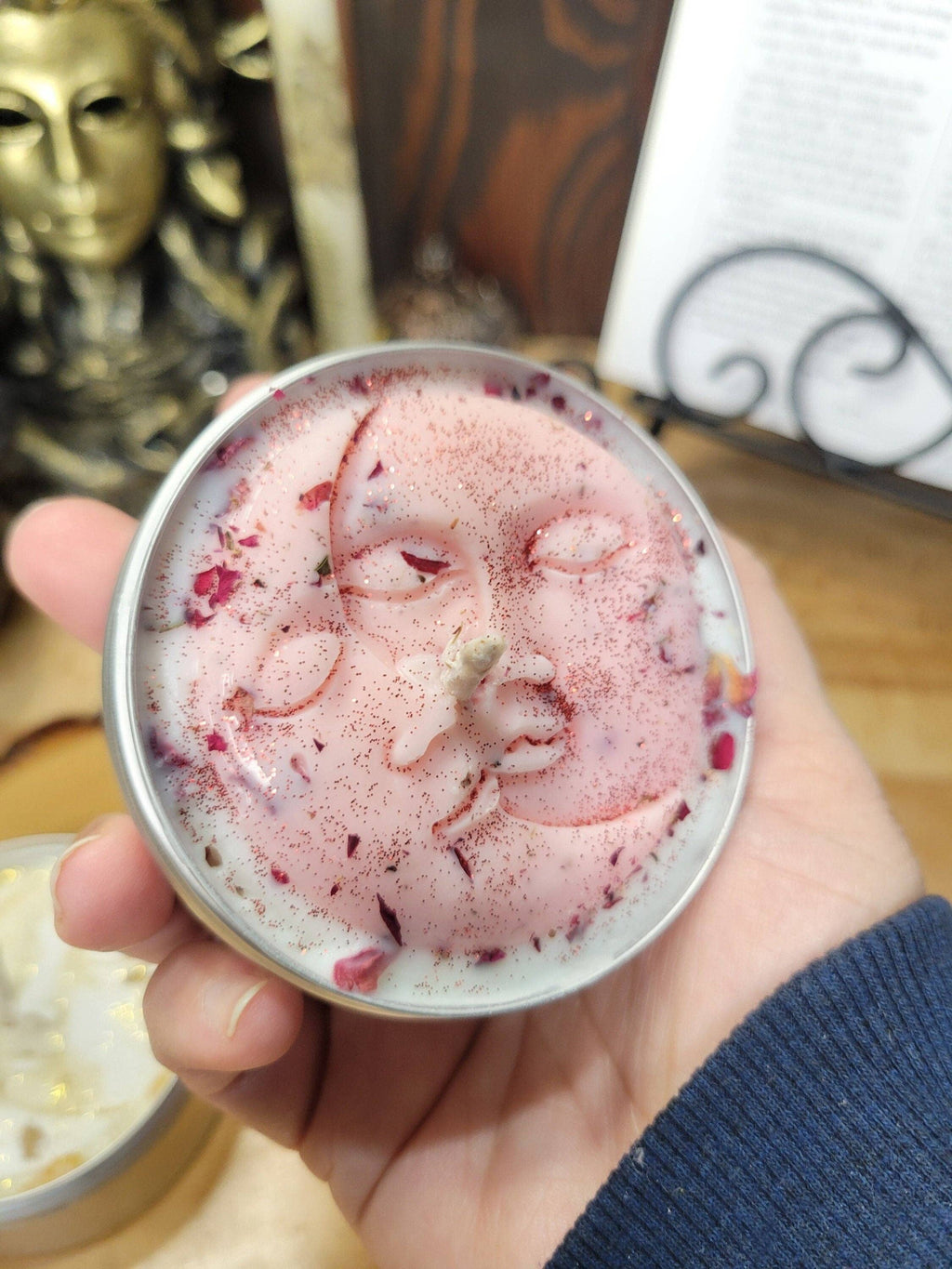 Soy Candles Moon Candle Flower Candles Scented Candle Sun and Moon Candles