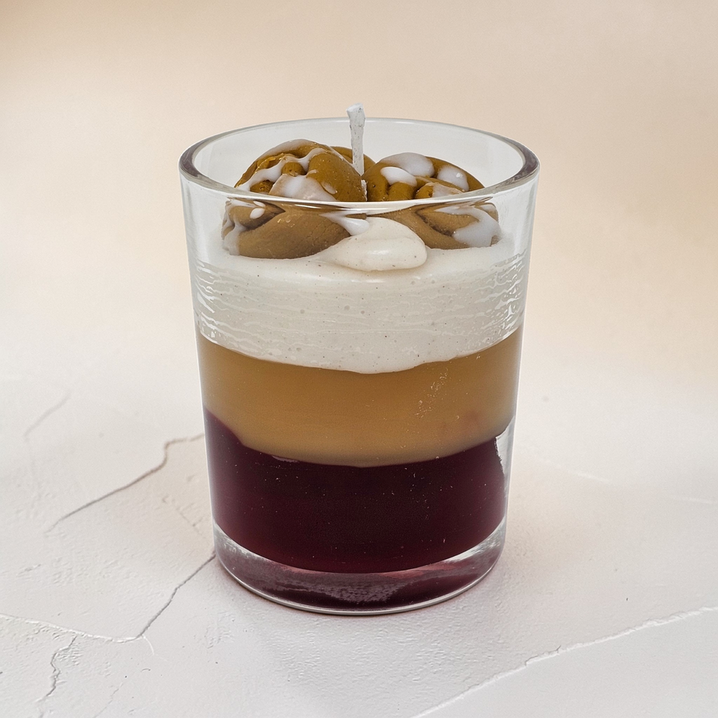 Shot Glass Candles - Cinnamon Bun Roll 2.75 oz