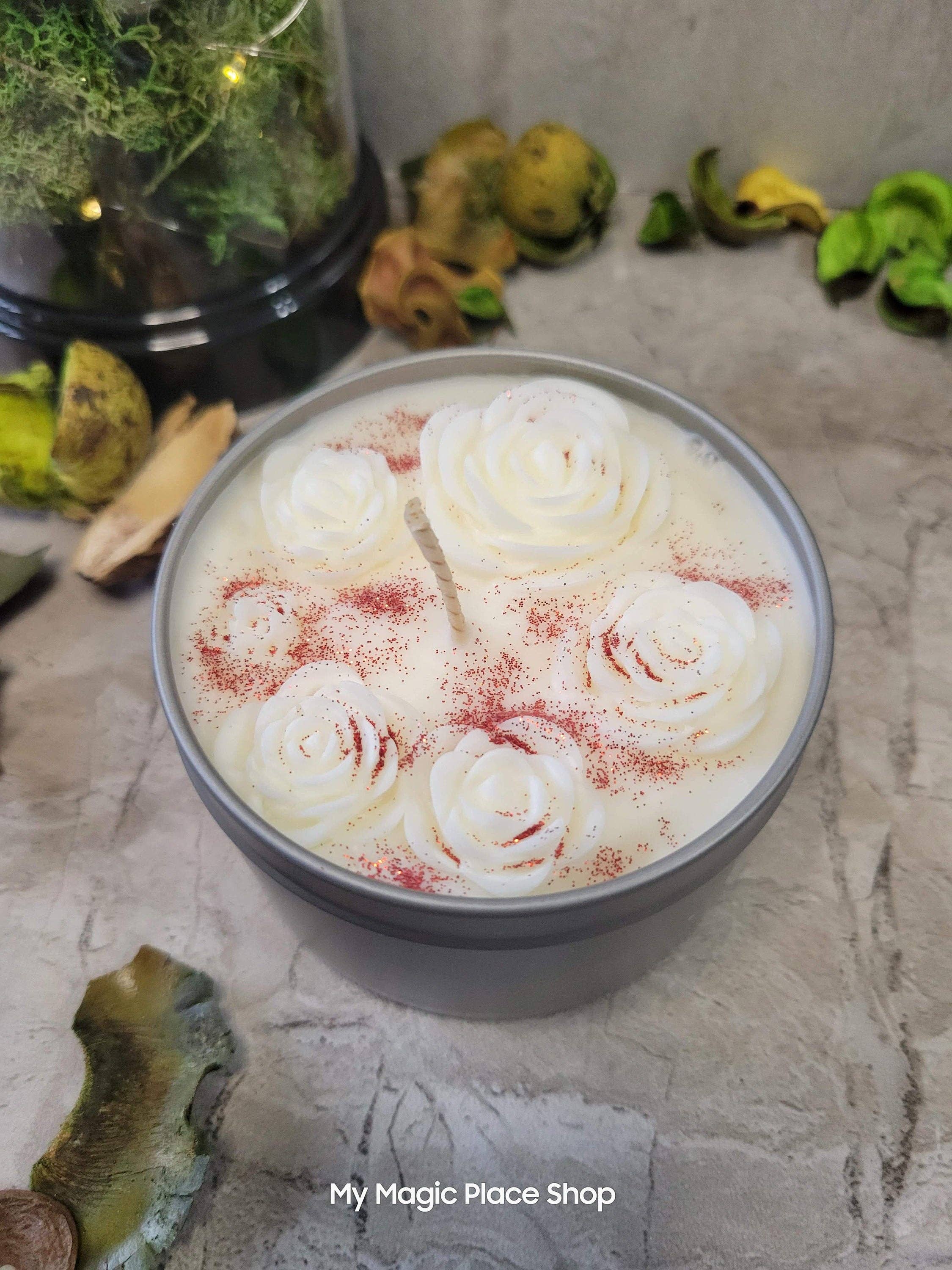 Roses Candle, Flowers Candle, Beautiful Candles