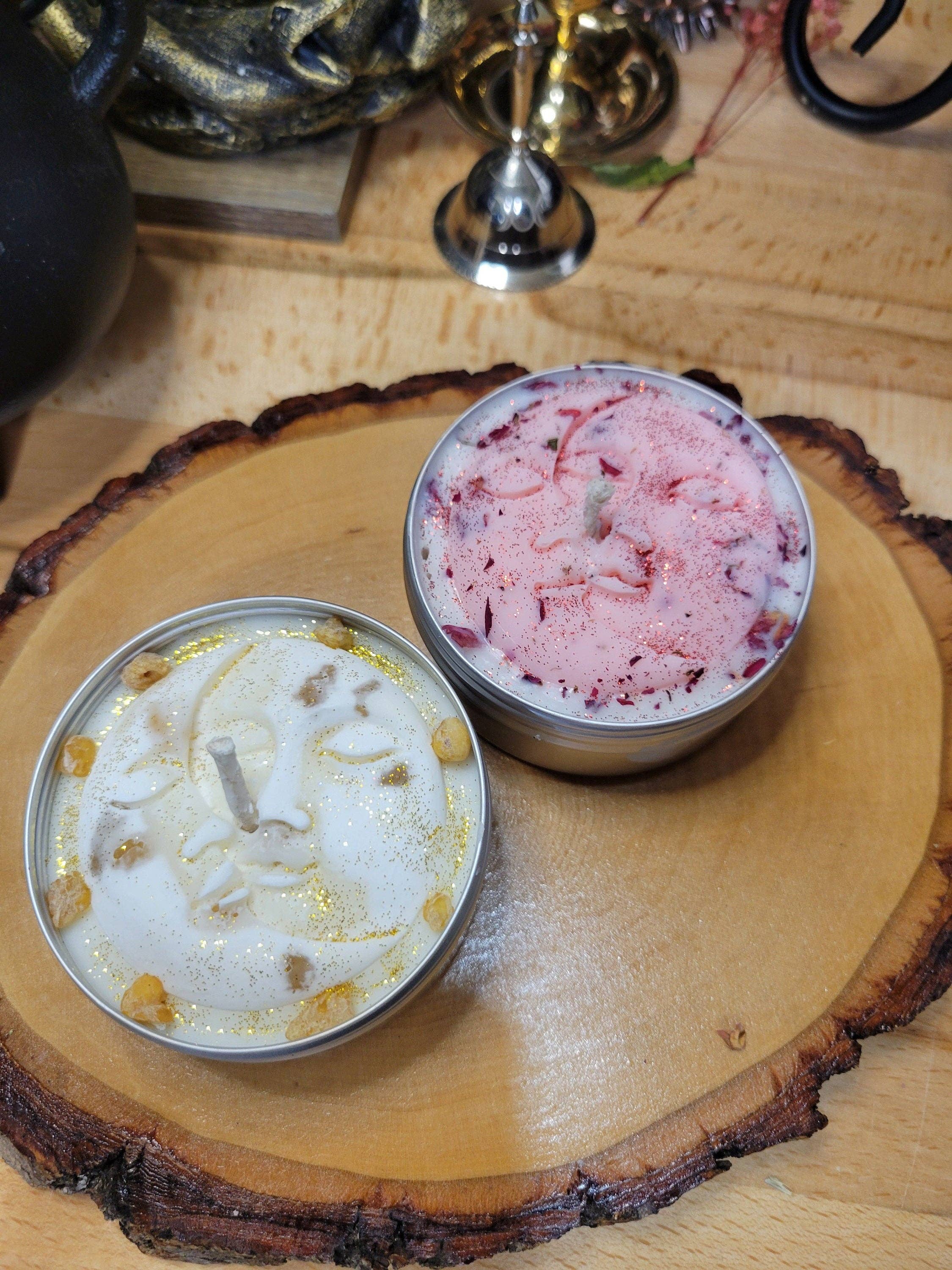 Soy Candles Moon Candle Flower Candles Scented Candle Sun and Moon Candles