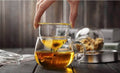 Clear Glass Tea Pot with Infuser and Lid, Borosilicate Large