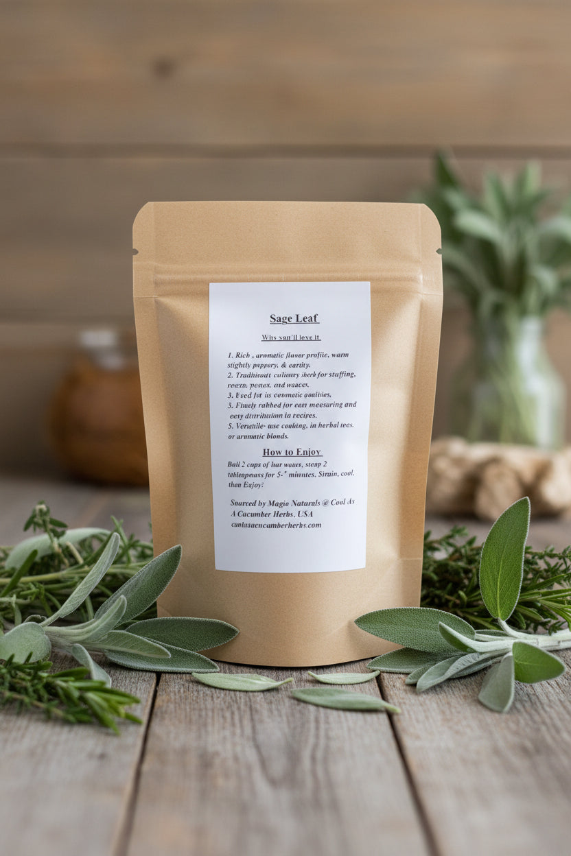 Sage Leaf (Rubbed)