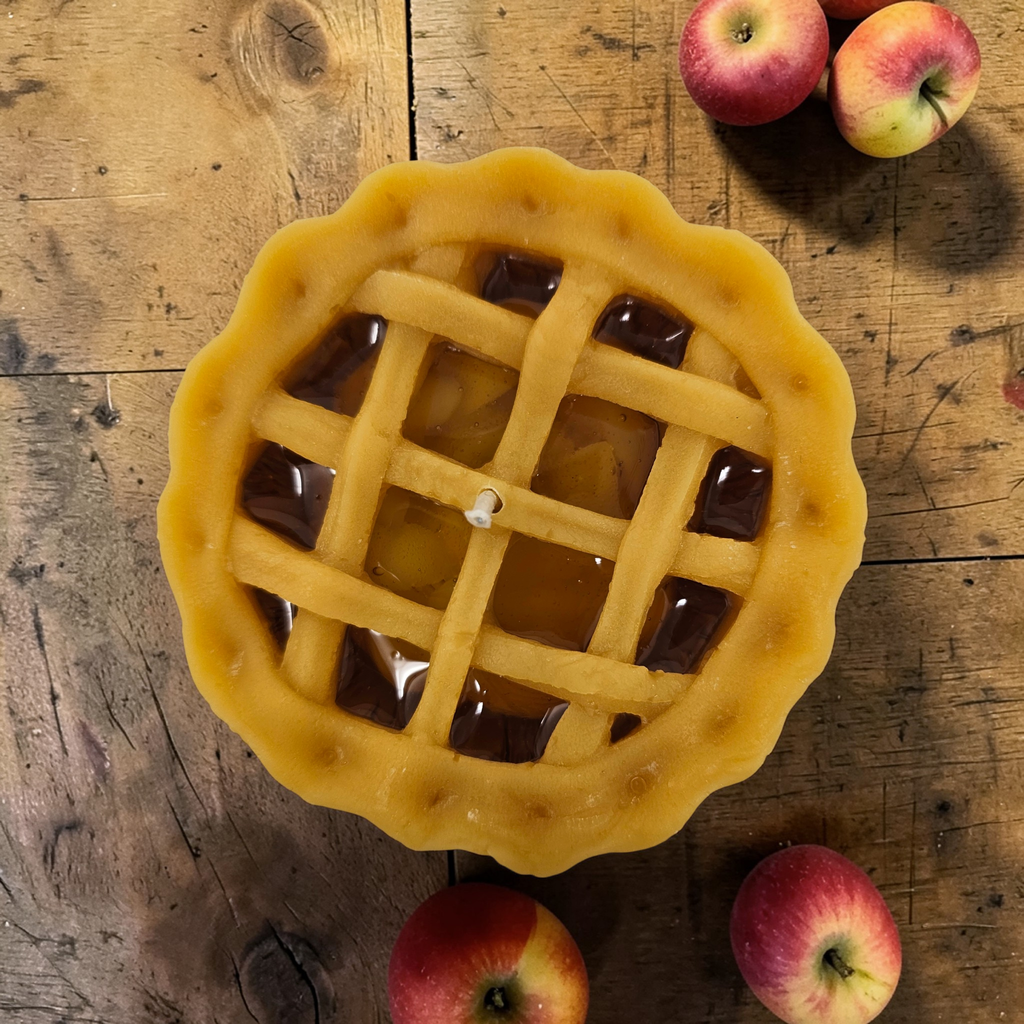 3" Pie Candle - Apple Pie with a Lattice Top