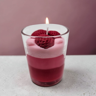 Shot Glass Votive Candles - Strawberry
