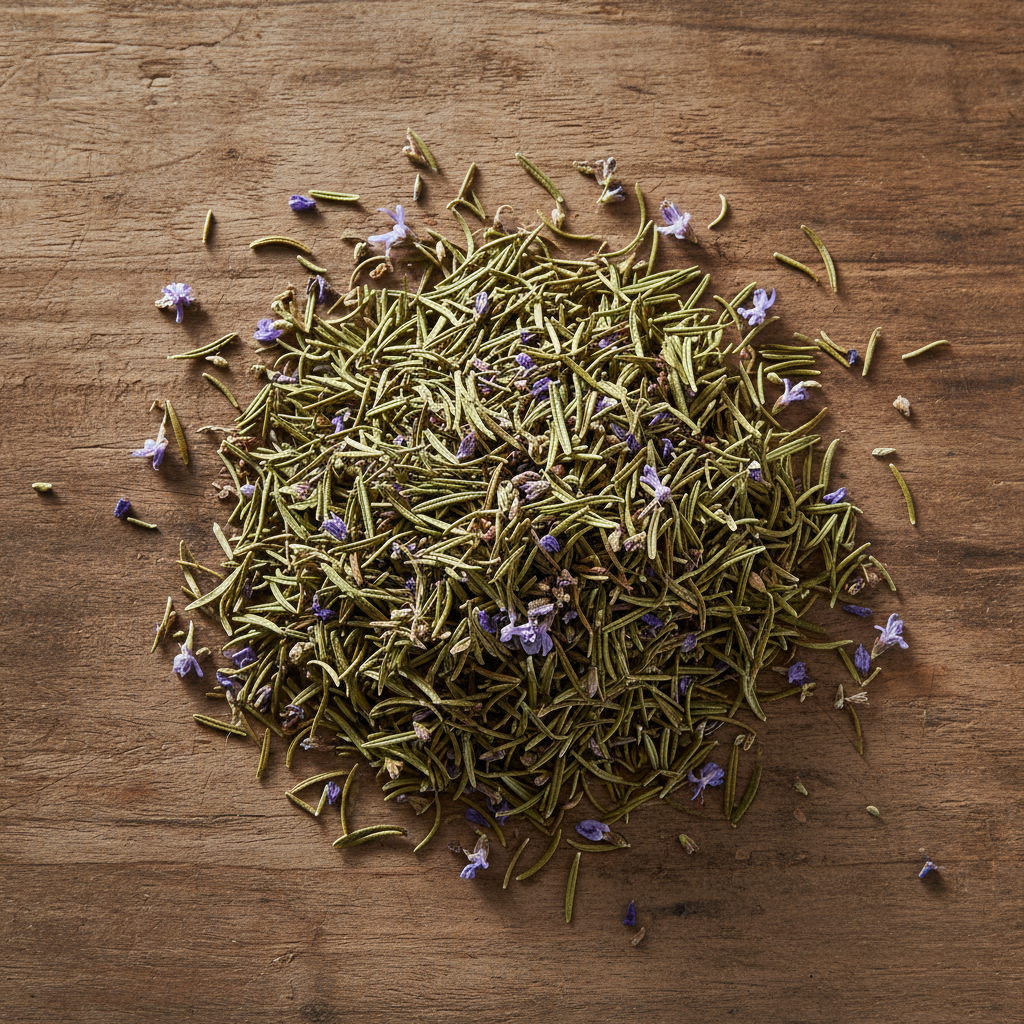 Rosemary on Wooden Surface